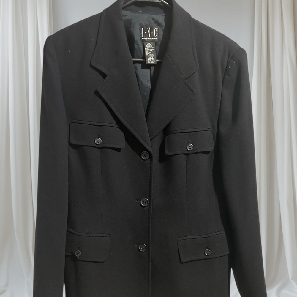 INC International Concepts Women's Classic Navy Suit Jacket